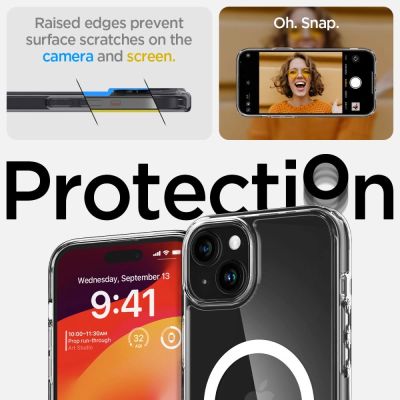 11. Spigen Ultra Hybrid Mag Case with MagSafe for iPhone 15 - White