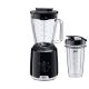 Braun JB1051BK Household PowerBlend 1 Stand Mixer with 1.5L Glass Blender Attachment and Takeaway Cup, Kitchen Gadgets for Crushing, Pureeing, and Blending, Ice Crushing, 2 Speeds
