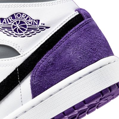 9. Air Jordan 1 Mid SE Varsity Purple Basketball Shoes - 852542-105