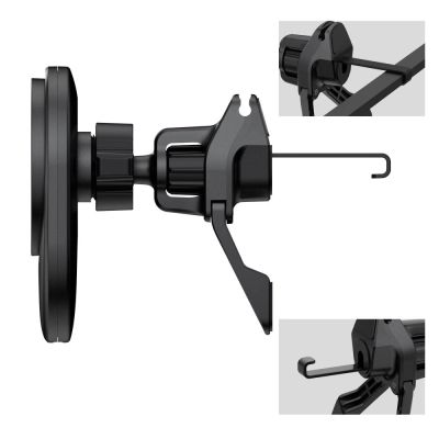 6. Tech-Protect V21 MagSafe Car Holder with 25W QI2.2 Inductive Charger for Cockpit/Windshield/Air Vent - Black