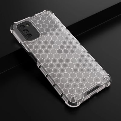 14. Honeycomb Case armor cover with TPU Bumper for Xiaomi Poco M3 transparent