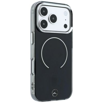 4. Mercedes Double Layer Iconic Logo MagSafe Case for iPhone 18 Pro Max / 17 Pro Max - Black