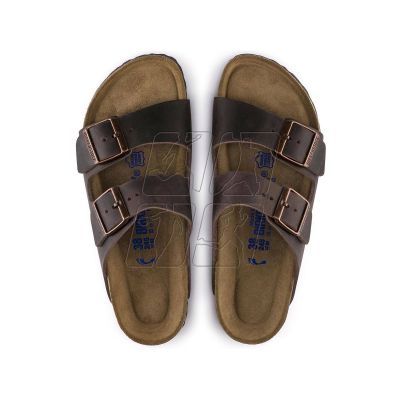 5. Birkenstock Arizona Soft Footbed Oiled Leather Habana Narrow Women's Slides (0452763)