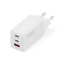 Digitus GaN II 67W Wall Charger | 2x USB-C, 1x USB-A | PD 3.0, QC 3.0 | White