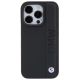 3. BMW Leather Textured & Stripe iPhone 15 Pro Max Case - Black