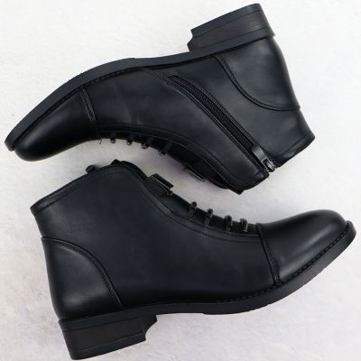 20. Women's black worker boots with socks Sabatina