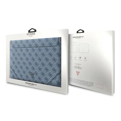 4. Guess 4G Uptown Triangle Logo case for a 16" laptop - blue