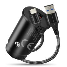 EVERACTIVE CAR CHARGER 1 X USB BLACK + CABLE CC-15QC