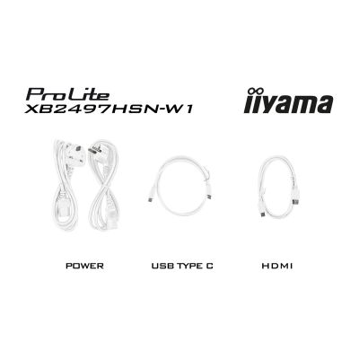 6. IIYAMA 60.5cm (24") XB2497HSN-W1 16:09 HDMI+DP+USB-C IPS