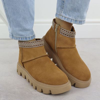 5. Women's leather ankle boots with zipper Rieker W2074-24