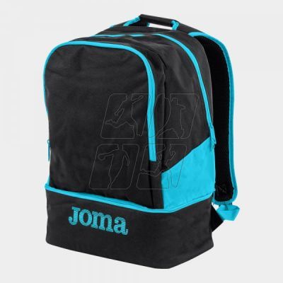 BACKPACK ESTADIO III BLACK-FLUOR TURQUOISE