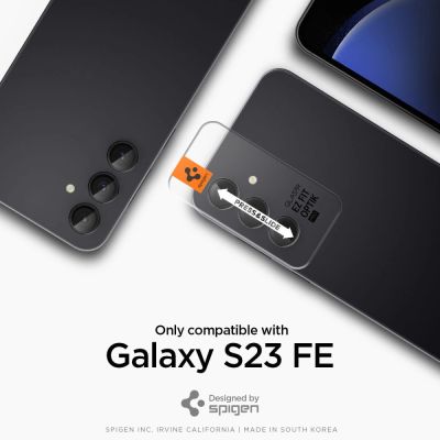 8. Spigen Glas.tR EZ Fit Optik Camera Protector for Samsung Galaxy S23 FE - Black 2 pcs.