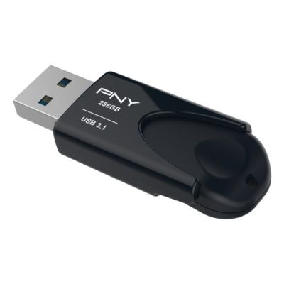 3. PNY Attache 4 USB Flash Drive 256GB USB Type-A 3.2 Gen 1 (3.1 Gen 1) Black