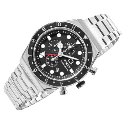 2. TIMEX Q Timex 3-Time Zone Chronograph TW2V69800 Men's Watch + BOX