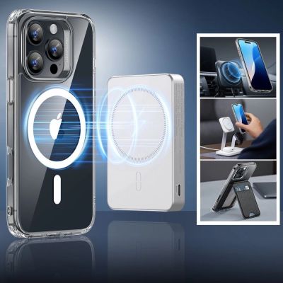 3. ESR Classic Hybrid Halolock MagSafe Case + Tempered Glass for iPhone 16 Pro Max - Clear