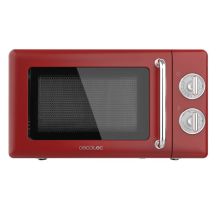 Cecotec 01710 Microwave Oven Red, Stainless Steel Microwave Grill Countertop 20 L 700 W
