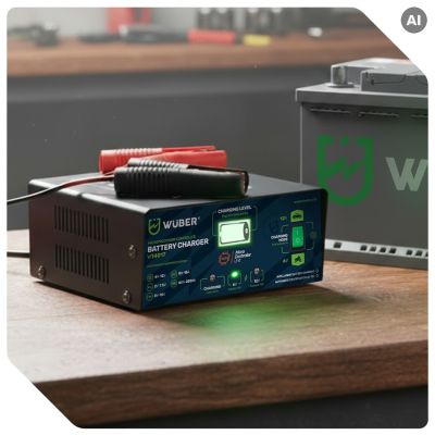 11. Microprocessor-Controlled Battery Charger 6–12V 15A + Battery Charger W14017 WUBER