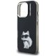 6. Karl Lagerfeld IML Aquarelle Choupette & Logo Case for iPhone 16 Pro Max - Black