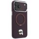 4. Karl Lagerfeld with Ring Stand 360 Karl Head Pin MagSafe case for iPhone 18 Pro / 17 Pro - burgundy