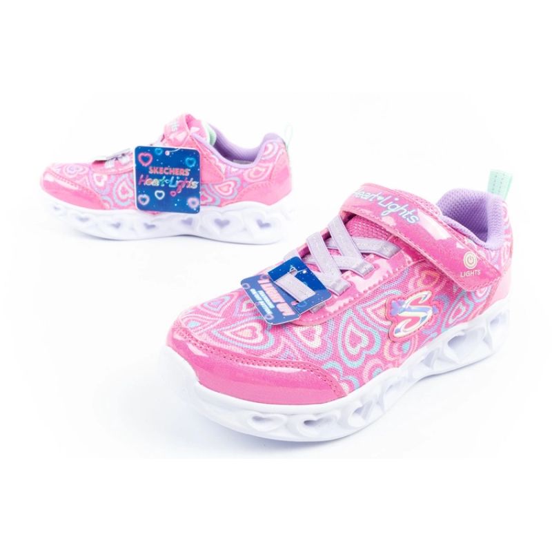 8. Skechers S Lighs-Heart comfortable LED sports shoes for girls