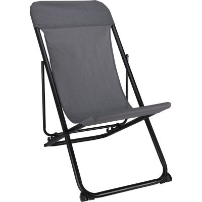 3. FOLDABLE STEEL TEXTILENE GRAPHITE DECKCHAIR