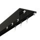 Double Ceiling Curtain Track with Cover, Wide 102 mm Spacing Between Tracks, Gliders with Hooks, 500 cm, Black Aluminium, KOWALSKI