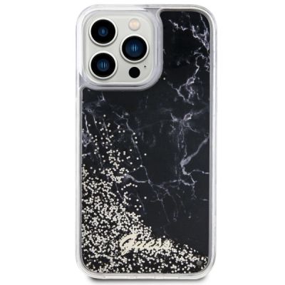 3. Guess GUHCP14XLCSGSGK iPhone 14 Pro Max 6.7" black/black hardcase Liquid Glitter Marble