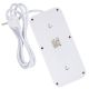 2. MACLEAN POWER STRIP, EXTENSION CORD 6 OUTLETS + 4XUSB, 110-240V AC 50/60HZ, 2.1A MAX 2500W, 1.5M, WHITE MCE389W