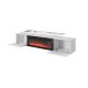 2. ROVA TV cabinet with electric fireplace 190x37x48 white/white gloss