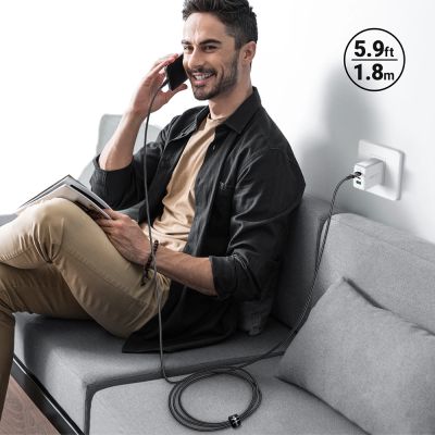 15. Acefast C4-01 Lightning - USB-C PD cable 30W 3A 480Mb/s 1.8m - black