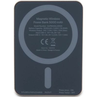 3. Guess MagSafe 4G Strassed Metal Logo induction power bank 15W 5000mAh - gold