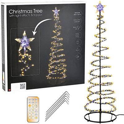 DECORATIVE CHRISTMAS TREE 640LED WATERFALL180CM BLACK