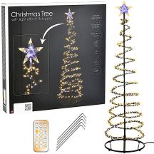 DECORATIVE CHRISTMAS TREE 640LED WATERFALL180CM BLACK