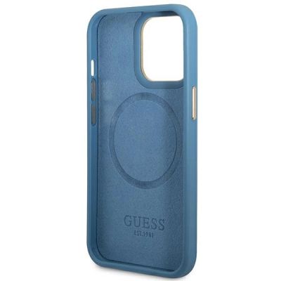 7. Guess GUHMP14LU4GPRB iPhone 14 Pro 6.1" blue/blue hard case 4G Logo Plate MagSafe