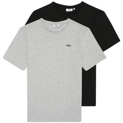 Fila Brod Men's T-Shirt 2 Pack Black, Gray FAM0083 83227
