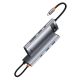 13. Baseus Metal Gleam Series multifunctional USB HUB 7in1 Type C HDMI TF PD card reader gray (WKWG020113)