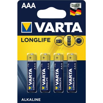 VARTA Longlife LR03 (AAA) alkaline battery pack (x 4)