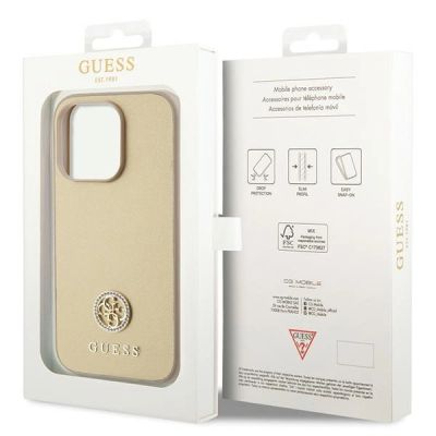 8. Guess GUHCP15LPS4DGPD iPhone 15 Pro 6.1" gold/gold hardcase Strass Metal Logo