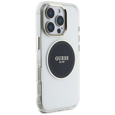 4. Guess IML Metal Colored Circle Classic Logo MagSafe case for iPhone 16 Pro - black