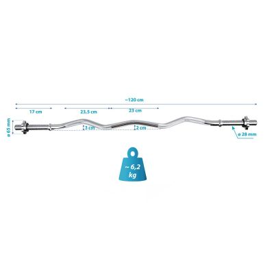 7. 120CM ENERO FIT SLIGHTLY BENDED BAR Ø28