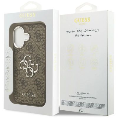 8. Guess 4G Big 4G Classic Logo case for iPhone 17 - brown and silver
