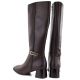 9. Women's brown leather high-heeled boots Sergio Leone KZ-31-S