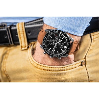 3. Men's Watch Giewont Chronograph Sapphire Brown Black GW8720-A1