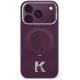 Karl Lagerfeld IML Ring Stand 360 Kameo Metal MagSafe case for iPhone 17 Pro Max / 18 Pro Max - burgundy