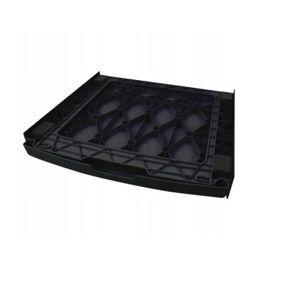 3. Washer-dryer connector with drawer and belt, black