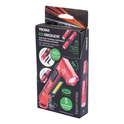 5. TROIKA ECO KNICKLICHT Red Hand flashlight + Headband flashlight COB LED