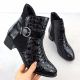 2. Women's patent leather ankle boots with heels, black Remonte Rieker R5188-02
