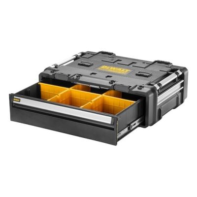 3. DeWALT DWST08510-1 Tool Box Aluminum, Plastic Black, Stainless Steel, Yellow