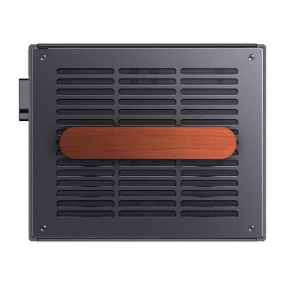 7. Jonsbo T6 Case, Mini-Tower, Mini-ITX, Tempered Glass, Wood - Black