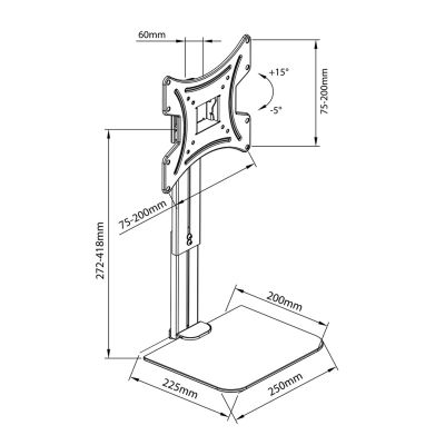 11. MACLEAN TV WALL MOUNT WITH SHELF MC-451